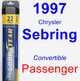 Passenger Wiper Blade for 1997 Chrysler Sebring - Assurance