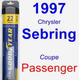 Passenger Wiper Blade for 1997 Chrysler Sebring - Assurance