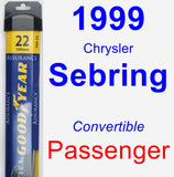 Passenger Wiper Blade for 1999 Chrysler Sebring - Assurance