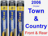 Front & Rear Wiper Blade Pack for 2006 Chrysler Town & Country - Assurance