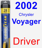 Driver Wiper Blade for 2002 Chrysler Voyager - Assurance