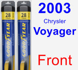 Front Wiper Blade Pack for 2003 Chrysler Voyager - Assurance