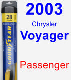 Passenger Wiper Blade for 2003 Chrysler Voyager - Assurance