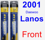 Front Wiper Blade Pack for 2001 Daewoo Lanos - Assurance