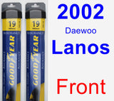 Front Wiper Blade Pack for 2002 Daewoo Lanos - Assurance