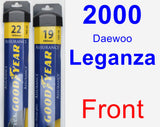 Front Wiper Blade Pack for 2000 Daewoo Leganza - Assurance