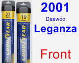 Front Wiper Blade Pack for 2001 Daewoo Leganza - Assurance