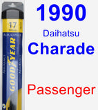 Passenger Wiper Blade for 1990 Daihatsu Charade - Assurance