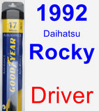 Driver Wiper Blade for 1992 Daihatsu Rocky - Assurance