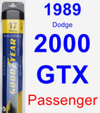 Passenger Wiper Blade for 1989 Dodge 2000 GTX - Assurance