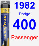 Passenger Wiper Blade for 1982 Dodge 400 - Assurance