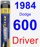 Driver Wiper Blade for 1984 Dodge 600 - Assurance