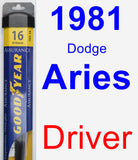 Driver Wiper Blade for 1981 Dodge Aries - Assurance