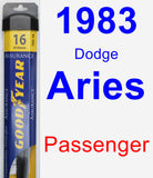 Passenger Wiper Blade for 1983 Dodge Aries - Assurance