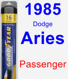 Passenger Wiper Blade for 1985 Dodge Aries - Assurance