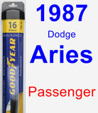 Passenger Wiper Blade for 1987 Dodge Aries - Assurance