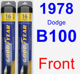 Front Wiper Blade Pack for 1978 Dodge B100 - Assurance