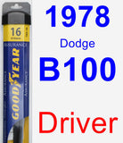 Driver Wiper Blade for 1978 Dodge B100 - Assurance