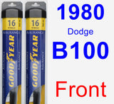 Front Wiper Blade Pack for 1980 Dodge B100 - Assurance