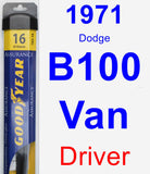 Driver Wiper Blade for 1971 Dodge B100 Van - Assurance