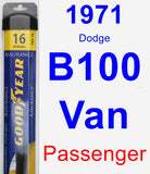Passenger Wiper Blade for 1971 Dodge B100 Van - Assurance