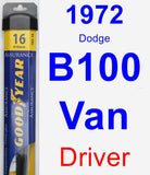 Driver Wiper Blade for 1972 Dodge B100 Van - Assurance