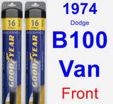 Front Wiper Blade Pack for 1974 Dodge B100 Van - Assurance