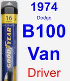 Driver Wiper Blade for 1974 Dodge B100 Van - Assurance