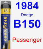 Passenger Wiper Blade for 1984 Dodge B150 - Assurance