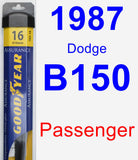 Passenger Wiper Blade for 1987 Dodge B150 - Assurance