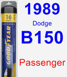 Passenger Wiper Blade for 1989 Dodge B150 - Assurance