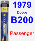 Passenger Wiper Blade for 1979 Dodge B200 - Assurance