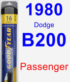 Passenger Wiper Blade for 1980 Dodge B200 - Assurance