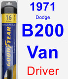Driver Wiper Blade for 1971 Dodge B200 Van - Assurance