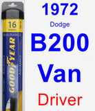 Driver Wiper Blade for 1972 Dodge B200 Van - Assurance