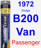 Passenger Wiper Blade for 1972 Dodge B200 Van - Assurance