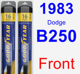 Front Wiper Blade Pack for 1983 Dodge B250 - Assurance