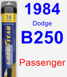 Passenger Wiper Blade for 1984 Dodge B250 - Assurance