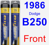 Front Wiper Blade Pack for 1986 Dodge B250 - Assurance