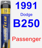 Passenger Wiper Blade for 1991 Dodge B250 - Assurance