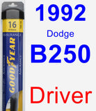 Driver Wiper Blade for 1992 Dodge B250 - Assurance