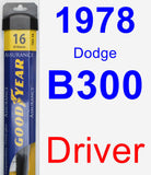 Driver Wiper Blade for 1978 Dodge B300 - Assurance