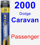 Passenger Wiper Blade for 2000 Dodge Caravan - Assurance
