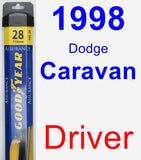 Driver Wiper Blade for 1998 Dodge Caravan - Assurance
