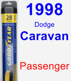 Passenger Wiper Blade for 1998 Dodge Caravan - Assurance