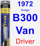 Driver Wiper Blade for 1972 Dodge B300 Van - Assurance