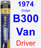 Driver Wiper Blade for 1974 Dodge B300 Van - Assurance