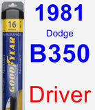 Driver Wiper Blade for 1981 Dodge B350 - Assurance