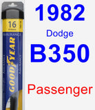 Passenger Wiper Blade for 1982 Dodge B350 - Assurance