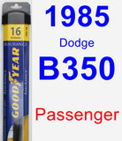 Passenger Wiper Blade for 1985 Dodge B350 - Assurance